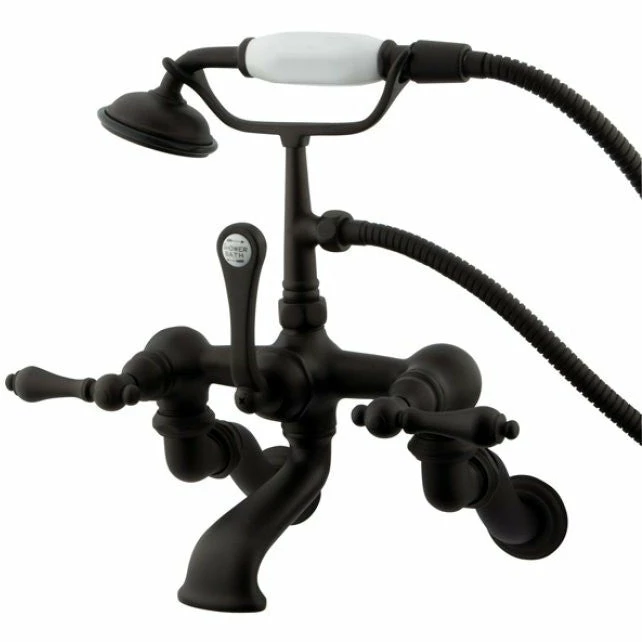 Kingston Brass CC457T Vintage Wall Mount Tub Filler With Adjustable Centers 1 Kingston Brass CC457T Vintage Wall Mount Tub Filler With Adjustable Centers