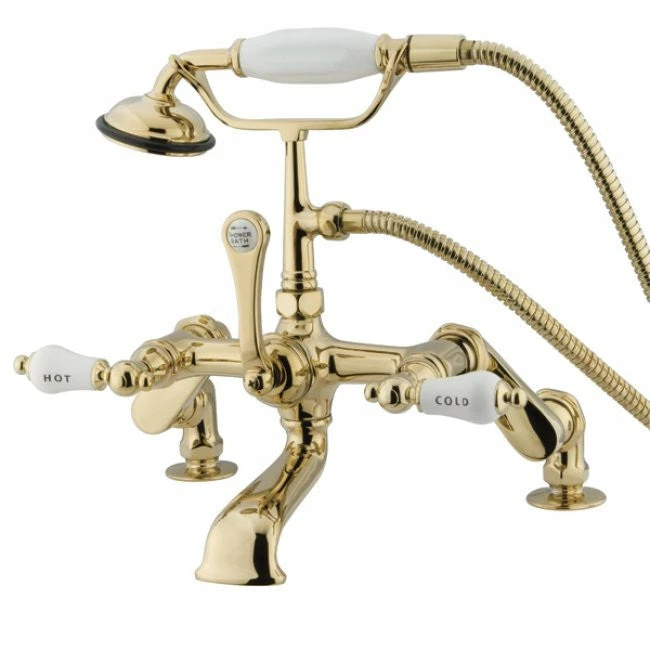 Kingston Brass CC653T Vintage Deck Mount Tub Filler With Adjustable Centers 1 Kingston Brass CC653T Vintage Deck Mount Tub Filler With Adjustable Centers
