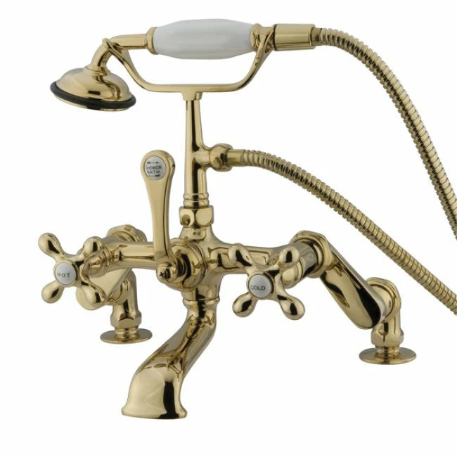 Kingston Brass CC657T Vintage Deck Mount Tub Filler With Adjustable Centers 1 Kingston Brass CC657T Vintage Deck Mount Tub Filler With Adjustable Centers