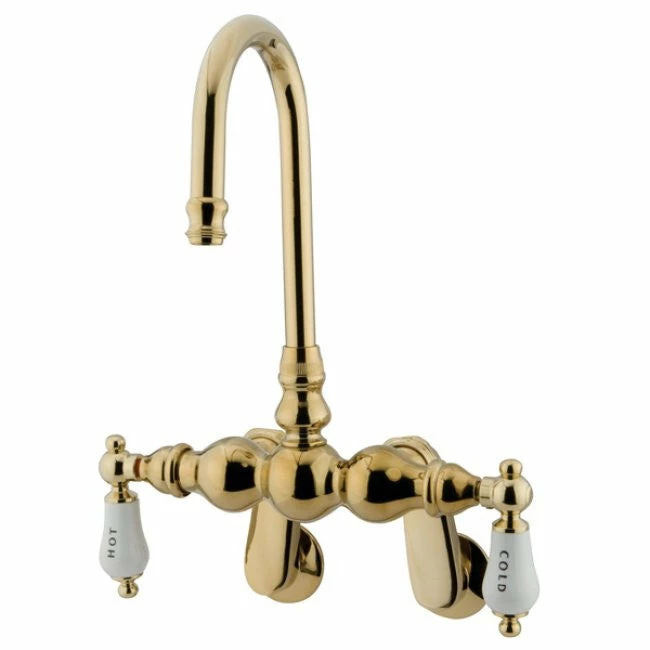 Kingston Brass CC85T Vintage Wall Mount Tub Filler With Adjustable Centers 1 Kingston Brass CC85T Vintage Wall Mount Tub Filler With Adjustable Centers