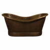 Barclay Amara COTDSN72P-AC 72" Copper Double Slipper Freestanding Tub