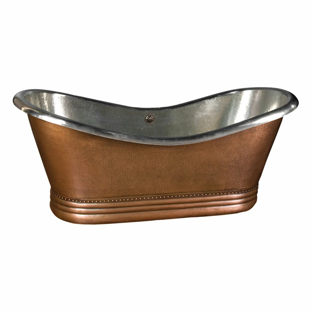 Barclay Ankara 66" Copper Double Slipper Freestanding Tub 2 Barclay Ankara 66" Copper Double Slipper Freestanding Tub - Image 2