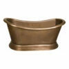Barclay Barnes COTDSN66B-AC Double Slipper Copper Freestanding Tub