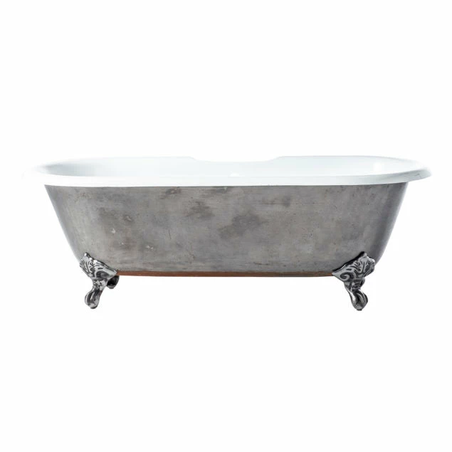Barclay Doyle 67″ CTDRN67-PI-PI Cast Iron Double Roll Top Freestanding Tub 1 Barclay Doyle 67″ CTDRN67-PI-PI Cast Iron Double Roll Top Freestanding Tub