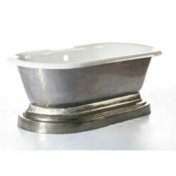 Barclay Doyle 67″ Cast Iron Double Roll Top Freestanding Tub With Base