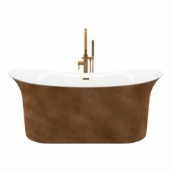 A&E Bath And Shower Tundra Copper 66" Freestanding Tub No Faucet -Hansgrohe Shop Cyclone 66 x 30 Freestanding Soaking Bathtub 4
