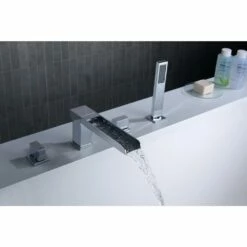 ANZZI Glymur Series FR-AZ039CH 2-Handle Deck-Mount Roman Tub Faucet -Hansgrohe Shop FR AZ039CH 6