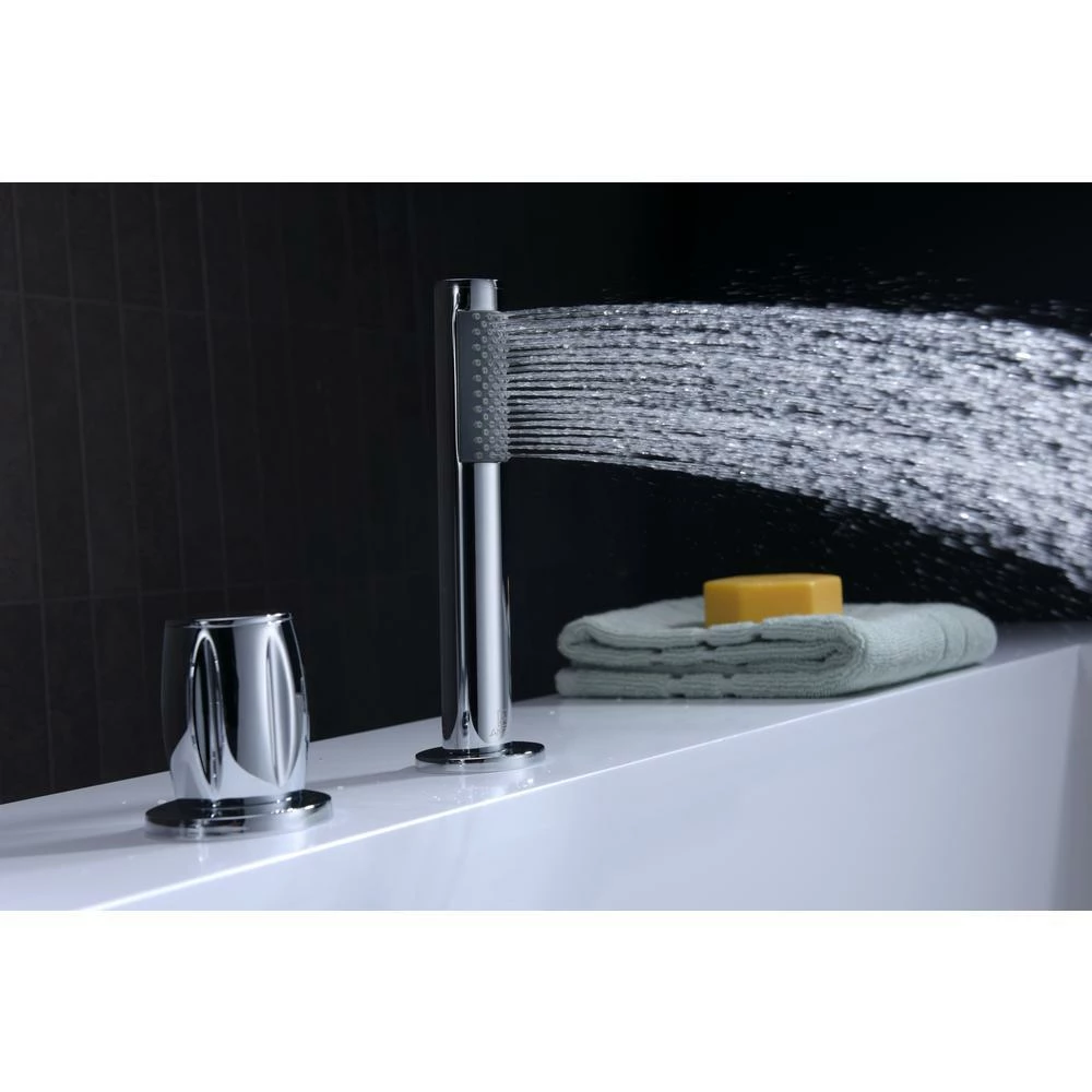ANZZI Ribbon Series FR-AZ048CH 3-Handle Deck-Mount Roman Tub Faucet 2 ANZZI Ribbon Series FR-AZ048CH 3-Handle Deck-Mount Roman Tub Faucet - Image 2