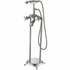 ANZZI Tugela Series FS-AZ0052 3-Handle Claw Foot Tub Faucet With Hand Shower