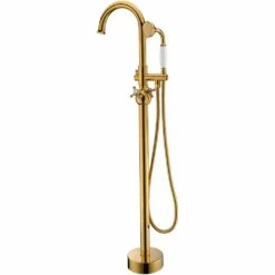 ANZZI Bridal Series FS-AZ0061RG 3-Handle Claw Foot Tub Faucet With Hand Shower In Gold -Hansgrohe Shop FS AZ0061RG 13
