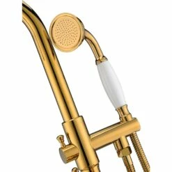 ANZZI Bridal Series FS-AZ0061RG 3-Handle Claw Foot Tub Faucet With Hand Shower In Gold -Hansgrohe Shop FS AZ0061RG 9