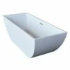 ANZZI Rook Series FT-AZ007 5.6 Ft. Acrylic Center Drain Freestanding Bathtub In Glossy White