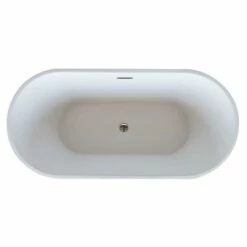 ANZZI Dover Series 5.6 Ft. Acrylic Classic Freestanding Flatbottom Non-Whirlpool Bathtub In White With Freestanding Faucet -Hansgrohe Shop FT AZ009 2
