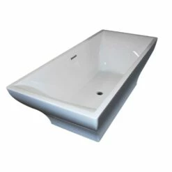 ANZZI Vision Series FT-AZ010 5.9 Ft. Acrylic Center Drain Freestanding Bathtub In Glossy White -Hansgrohe Shop FT AZ010 3 79daeb7c 87e2 4a69 9b08 2469350dbef1