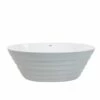 ANZZI Nimbus Series FT-AZ068 5.6 Ft. Acrylic Center Drain Freestanding Bathtub In Glossy White