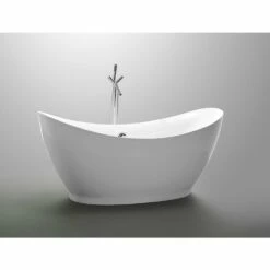 ANZZI Reginald Series FT-AZ091 5.67 Ft. Freestanding Bathtub In White -Hansgrohe Shop FT AZ091 6
