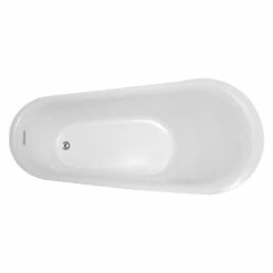 ANZZI Maple Series FT-AZ092 5.58 Ft. Freestanding Bathtub In White -Hansgrohe Shop FT AZ092 4