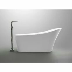 ANZZI Maple Series FT-AZ092 5.58 Ft. Freestanding Bathtub In White -Hansgrohe Shop FT AZ092 5