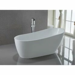 ANZZI Trend Series FT-AZ093 5.58 Ft. Freestanding Bathtub In White -Hansgrohe Shop FT AZ093 6