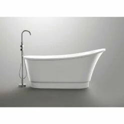 ANZZI Prima Series FT-AZ095 5.58 Ft. Freestanding Bathtub In White -Hansgrohe Shop FT AZ095 4