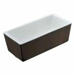 ANZZI Rook Series FT-AZ205 5.69 Ft. Freestanding Bathtub In Mahogany