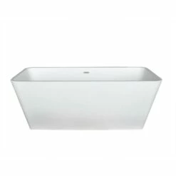 ANZZI Cenere Series 4.9 Ft. Man-Made Stone Classic Freestanding Flatbottom Non-Whirlpool Bathtub In Matte White With Freestanding Faucet 27 ANZZI Cenere Series 4.9 Ft. Man-Made Stone Classic Freestanding Flatbottom Non-Whirlpool Bathtub In Matte White With Freestanding Faucet -Hansgrohe Shop FT AZ501 3