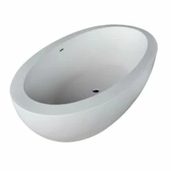 ANZZI Lusso Series 6.3 Ft. Man-Made Stone Classic Freestanding Flatbottom Non-Whirlpool Bathtub In Matte White With Freestanding Faucet 25 ANZZI Lusso Series 6.3 Ft. Man-Made Stone Classic Freestanding Flatbottom Non-Whirlpool Bathtub In Matte White With Freestanding Faucet -Hansgrohe Shop FT AZ504