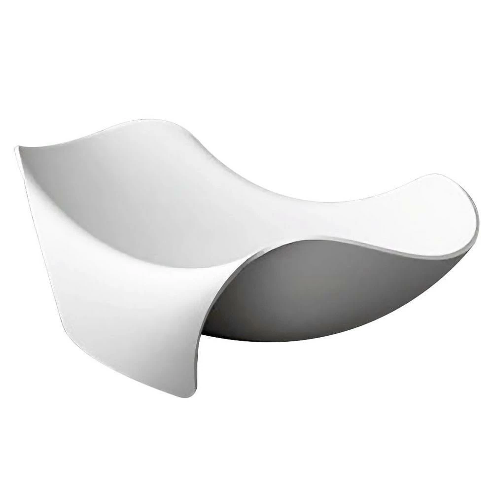 ANZZI Cielo Series FT-AZ512 6.5 Ft. Man-Made Stone Center Drain Freestanding Bathtub In Matte White 1 ANZZI Cielo Series FT-AZ512 6.5 Ft. Man-Made Stone Center Drain Freestanding Bathtub In Matte White
