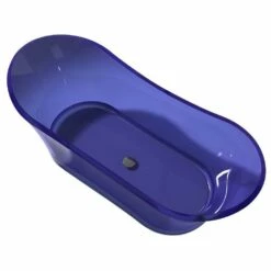 ANZZI Azul Series 5.8 Ft. Man-Made Stone Center Drain Freestanding Bathtub