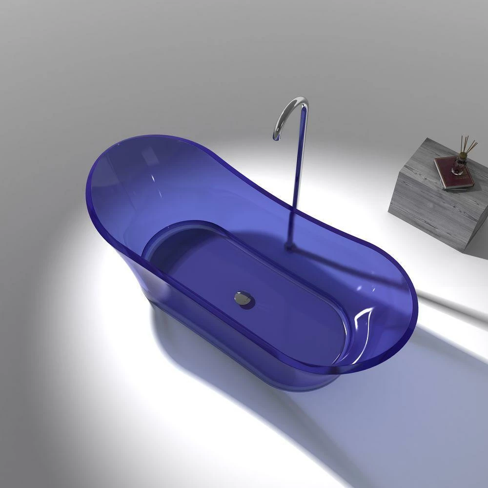 ANZZI Azul Series 5.8 Ft. Man-Made Stone Center Drain Freestanding Bathtub 9 ANZZI Azul Series 5.8 Ft. Man-Made Stone Center Drain Freestanding Bathtub - Image 9