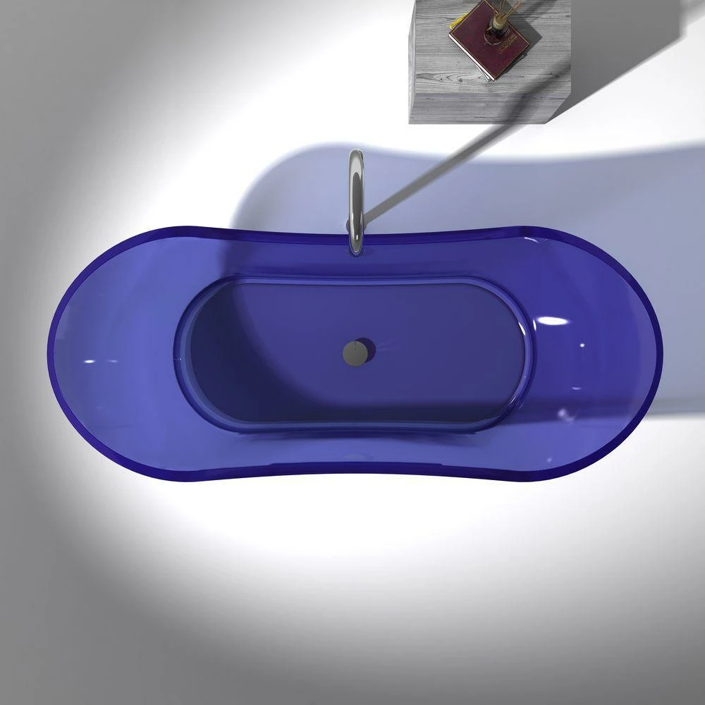 ANZZI Azul Series 5.8 Ft. Man-Made Stone Center Drain Freestanding Bathtub 10 ANZZI Azul Series 5.8 Ft. Man-Made Stone Center Drain Freestanding Bathtub - Image 10