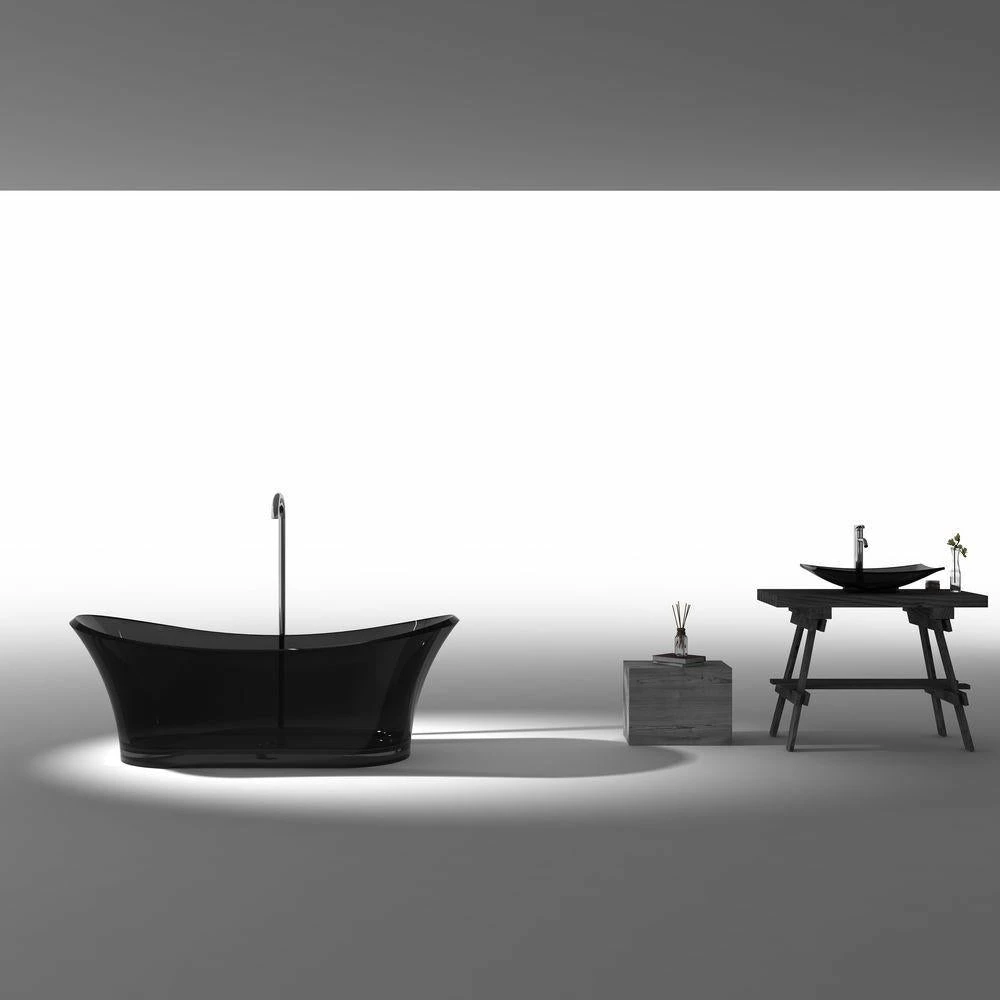 ANZZI Azul Series 5.8 Ft. Man-Made Stone Center Drain Freestanding Bathtub 12 ANZZI Azul Series 5.8 Ft. Man-Made Stone Center Drain Freestanding Bathtub - Image 12