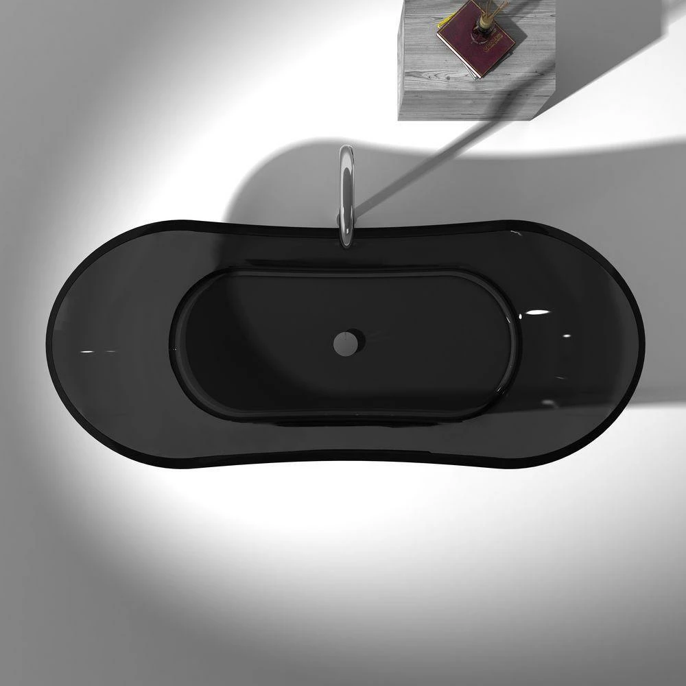 ANZZI Azul Series 5.8 Ft. Man-Made Stone Center Drain Freestanding Bathtub 13 ANZZI Azul Series 5.8 Ft. Man-Made Stone Center Drain Freestanding Bathtub - Image 13