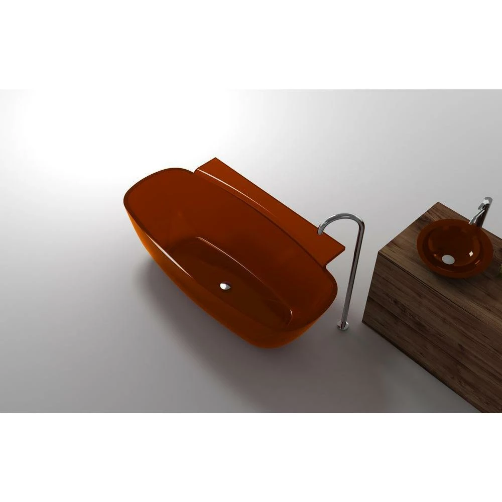 ANZZI Vida Series 5.2 Ft. Man-Made Stone Center Drain Freestanding Bathtub 9 ANZZI Vida Series 5.2 Ft. Man-Made Stone Center Drain Freestanding Bathtub - Image 9