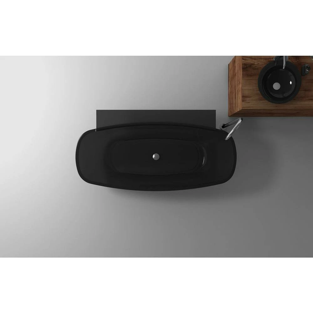 ANZZI Vida Series 5.2 Ft. Man-Made Stone Center Drain Freestanding Bathtub 12 ANZZI Vida Series 5.2 Ft. Man-Made Stone Center Drain Freestanding Bathtub - Image 12