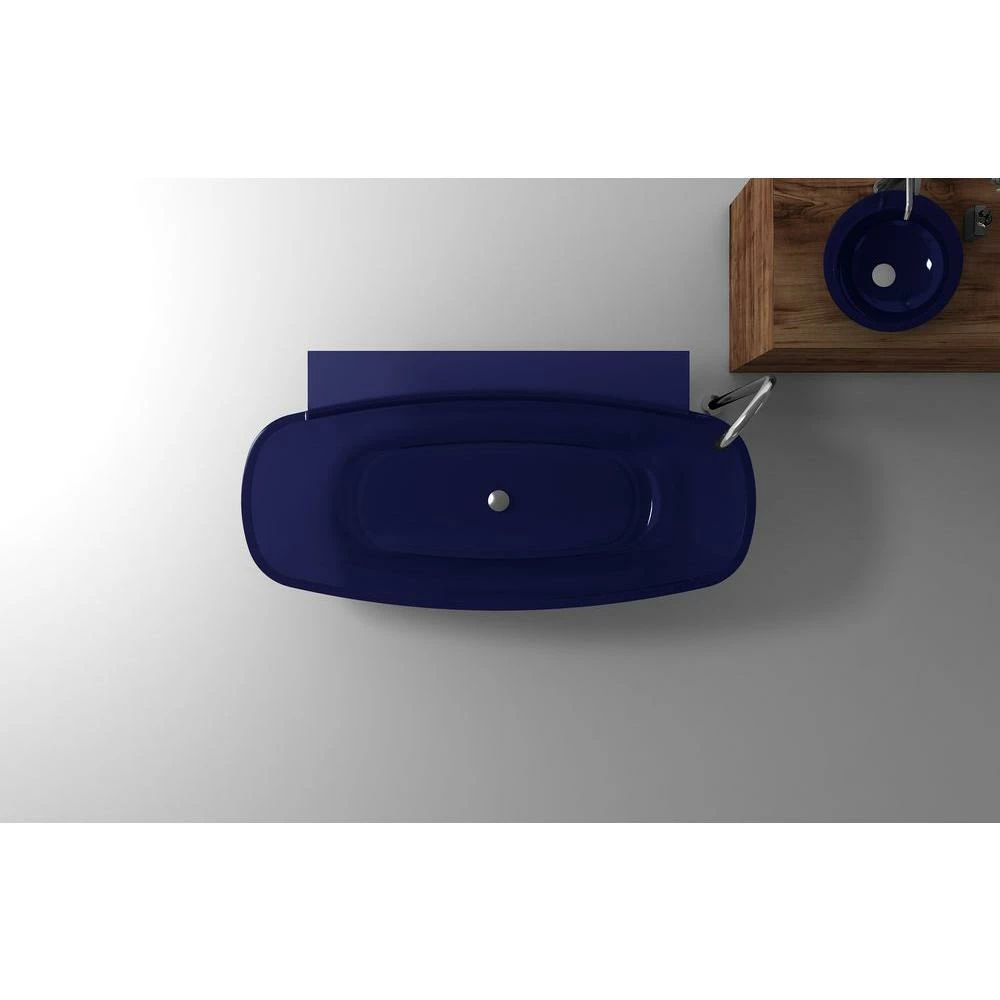 ANZZI Vida Series 5.2 Ft. Man-Made Stone Center Drain Freestanding Bathtub 17 ANZZI Vida Series 5.2 Ft. Man-Made Stone Center Drain Freestanding Bathtub - Image 17