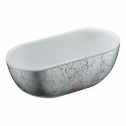 ANZZI Knight Series FT-AZ524 6 Ft. Freestanding Bathtub In Crimson Snow