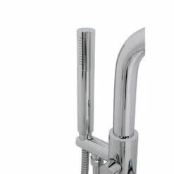 ANZZI Nimbus Series 5.6 Ft. Acrylic Classic Freestanding Flatbottom Non-Whirlpool Bathtub In White With Freestanding Faucet -Hansgrohe Shop FT068 0026 2