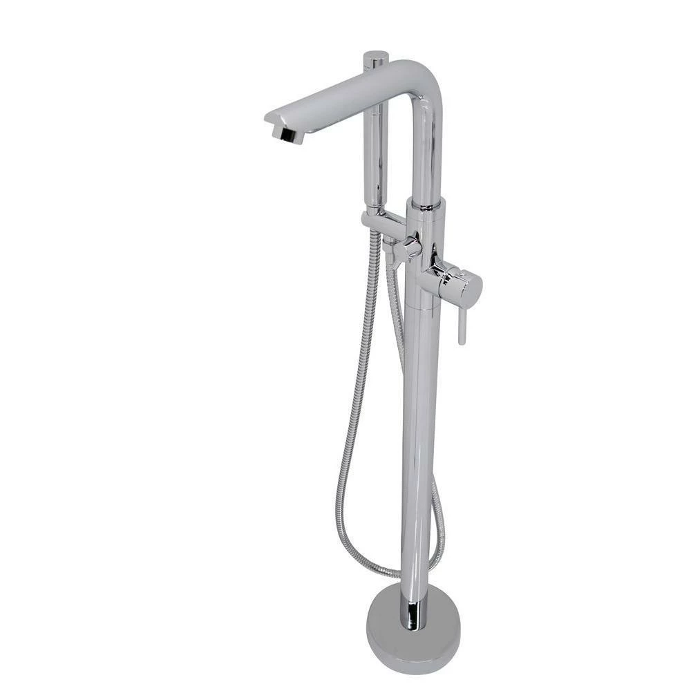 ANZZI Volo Series 5.9 Ft. Man-Made Stone Classic Freestanding Flatbottom Non-Whirlpool Bathtub In Matte White With Freestanding Faucet 8 ANZZI Volo Series 5.9 Ft. Man-Made Stone Classic Freestanding Flatbottom Non-Whirlpool Bathtub In Matte White With Freestanding Faucet - Image 8