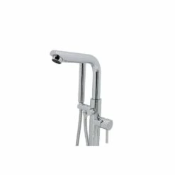 ANZZI Cestino Series 5.5 Ft. Man-Made Stone Classic Freestanding Flatbottom Non-Whirlpool Bathtub In Matte White With Freestanding Faucet -Hansgrohe Shop FT523 0026 3 030aa9e1 0f91 45e0 9188 c36335a2b3d5