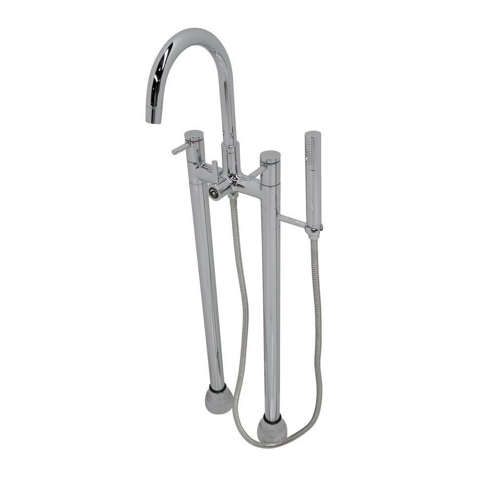 ANZZI Cenere Series 4.9 Ft. Man-Made Stone Classic Freestanding Flatbottom Non-Whirlpool Bathtub In Matte White With Freestanding Faucet 12 ANZZI Cenere Series 4.9 Ft. Man-Made Stone Classic Freestanding Flatbottom Non-Whirlpool Bathtub In Matte White With Freestanding Faucet - Image 12