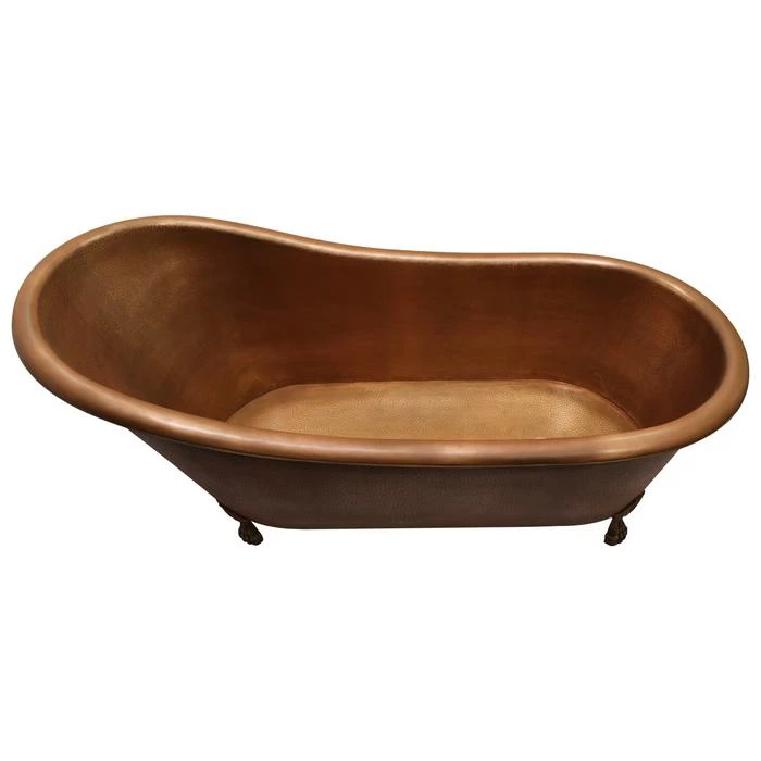 Barclay - Gitali 68" Slipper Copper Tub - COTSN68-AC-AC 3 Barclay - Gitali 68" Slipper Copper Tub - COTSN68-AC-AC - Image 3
