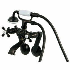 Kingston Brass Vintage Tub Wall Mount Clawfoot Tub Filler With Hand Shower 9 Kingston Brass Vintage Tub Wall Mount Clawfoot Tub Filler With Hand Shower -Hansgrohe Shop KS269ORB