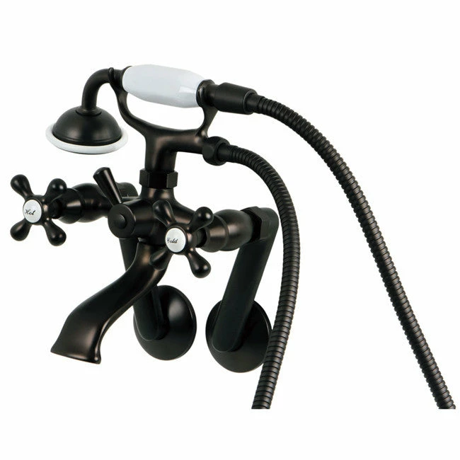 Kingston Brass Vintage Tub Wall Mount Clawfoot Tub Filler With Hand Shower 4 Kingston Brass Vintage Tub Wall Mount Clawfoot Tub Filler With Hand Shower - Image 4