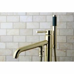 Kingston Brass KS813 Concord Floor Mount Tub Filler With Hand Shower 17 Kingston Brass KS813 Concord Floor Mount Tub Filler With Hand Shower -Hansgrohe Shop KS8132DL CS