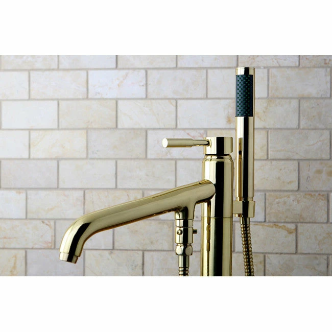 Kingston Brass KS813 Concord Floor Mount Tub Filler With Hand Shower 7 Kingston Brass KS813 Concord Floor Mount Tub Filler With Hand Shower - Image 7