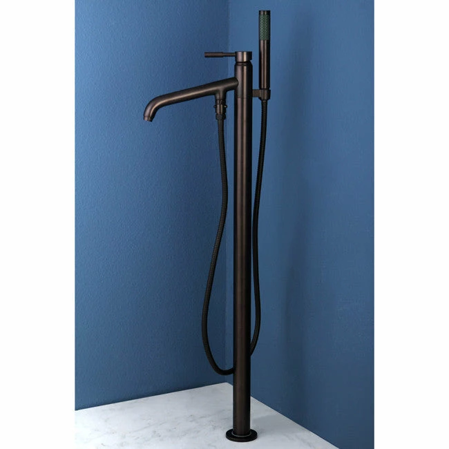 Kingston Brass KS813 Concord Floor Mount Tub Filler With Hand Shower 9 Kingston Brass KS813 Concord Floor Mount Tub Filler With Hand Shower - Image 9