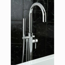 Kingston Brass KS815 Concord Floor Mount Tub Filler With Hand Shower -Hansgrohe Shop KS8151DL CS1