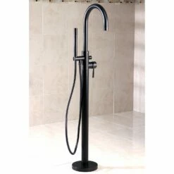 Kingston Brass KS815 Concord Floor Mount Tub Filler With Hand Shower -Hansgrohe Shop KS8155DL CS