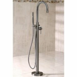Kingston Brass KS815 Concord Floor Mount Tub Filler With Hand Shower -Hansgrohe Shop KS8158DL CS